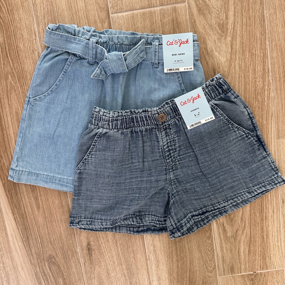 Cat & Jack Girls Short & Skirt Bundle